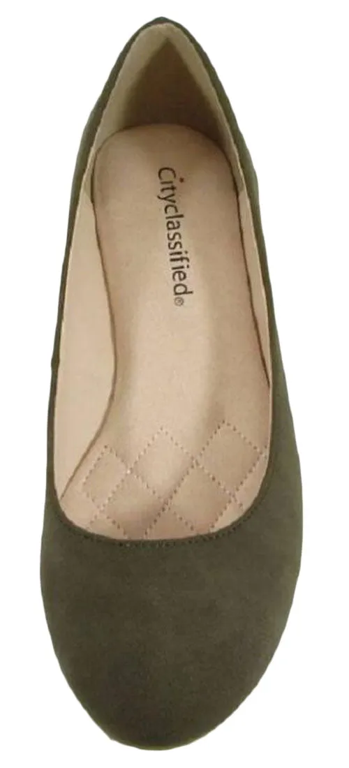 City Classified Women's Thesis Classic Round Toe Ballet Flats