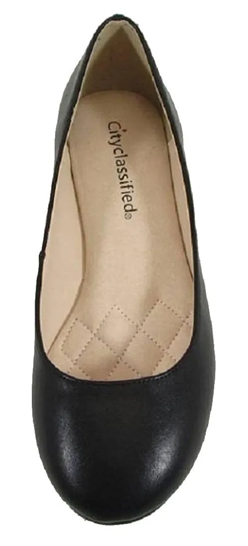 City Classified Women's Thesis Classic Round Toe Ballet Flats