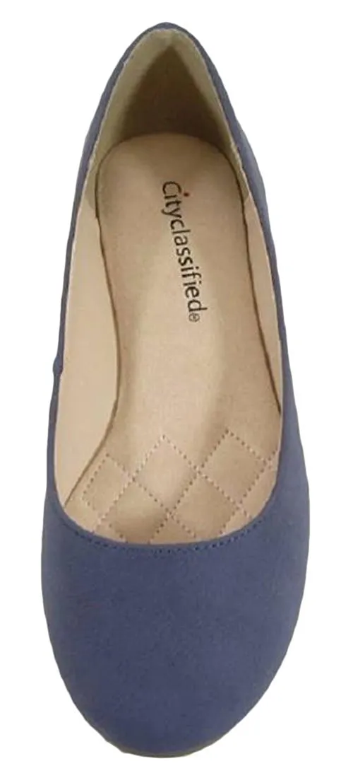 City Classified Women's Thesis Classic Round Toe Ballet Flats