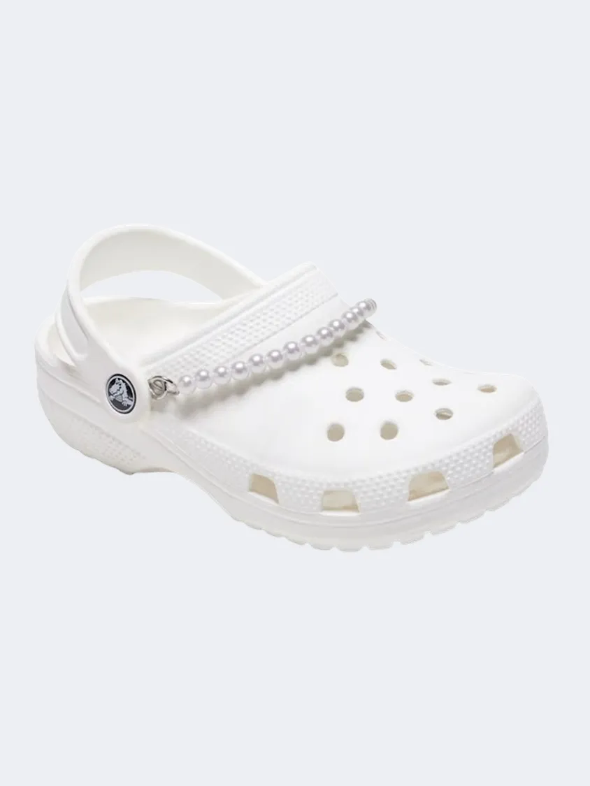 Crocs Pearl Strap Chain Unisex Lifestyle Pins Silver
