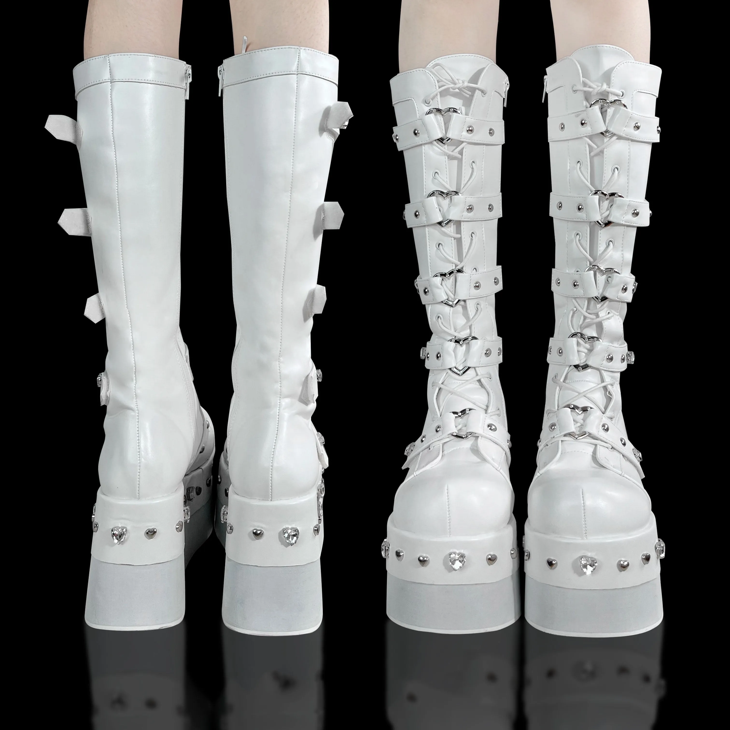 Diamond Y2K Martin Platform Boots