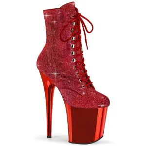 FLAMINGO-1020CHRS Red Rhinestones/Red Chrome