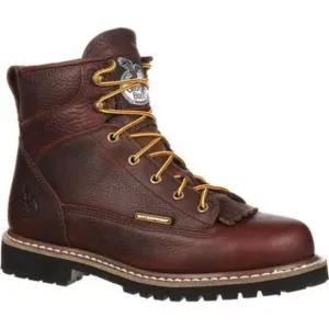 Georgia Boot Loggers Men's Waterproof Mid Boots G8120 In Black