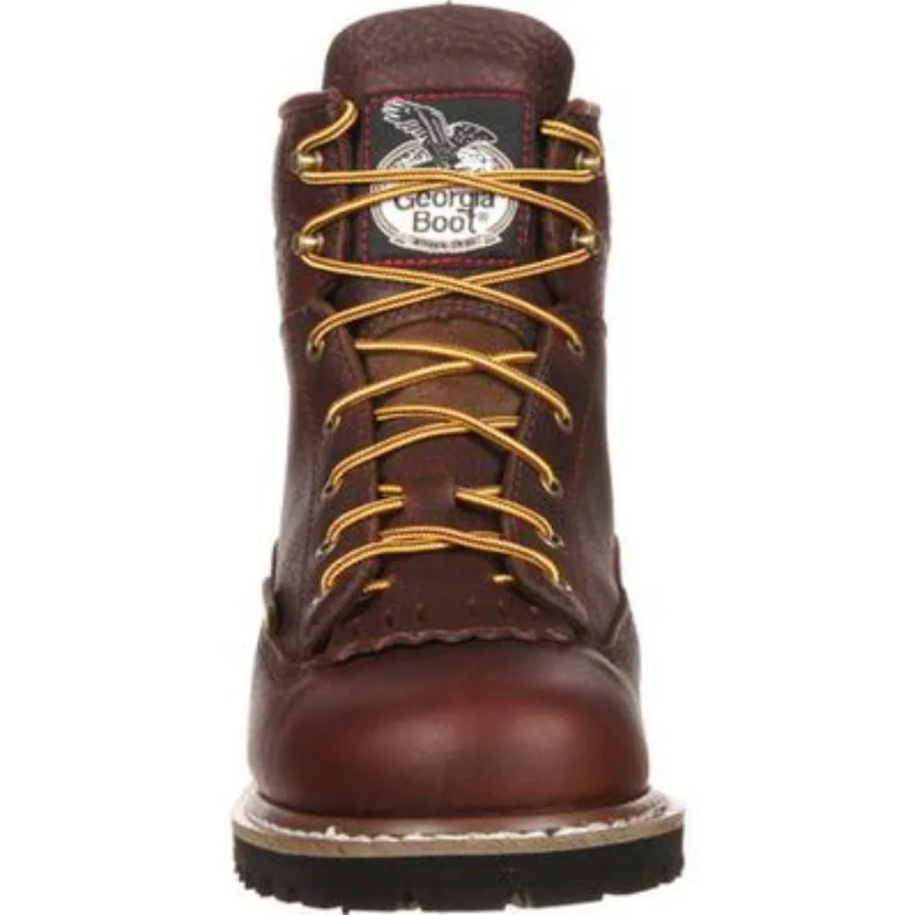 Georgia Boot Loggers Men's Waterproof Mid Boots G8120 In Black