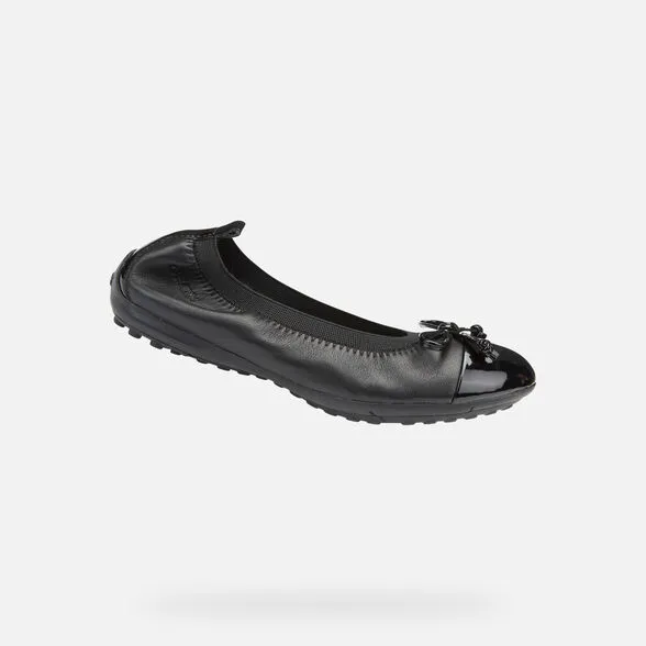 Geox Piuma bal Black School Shoes