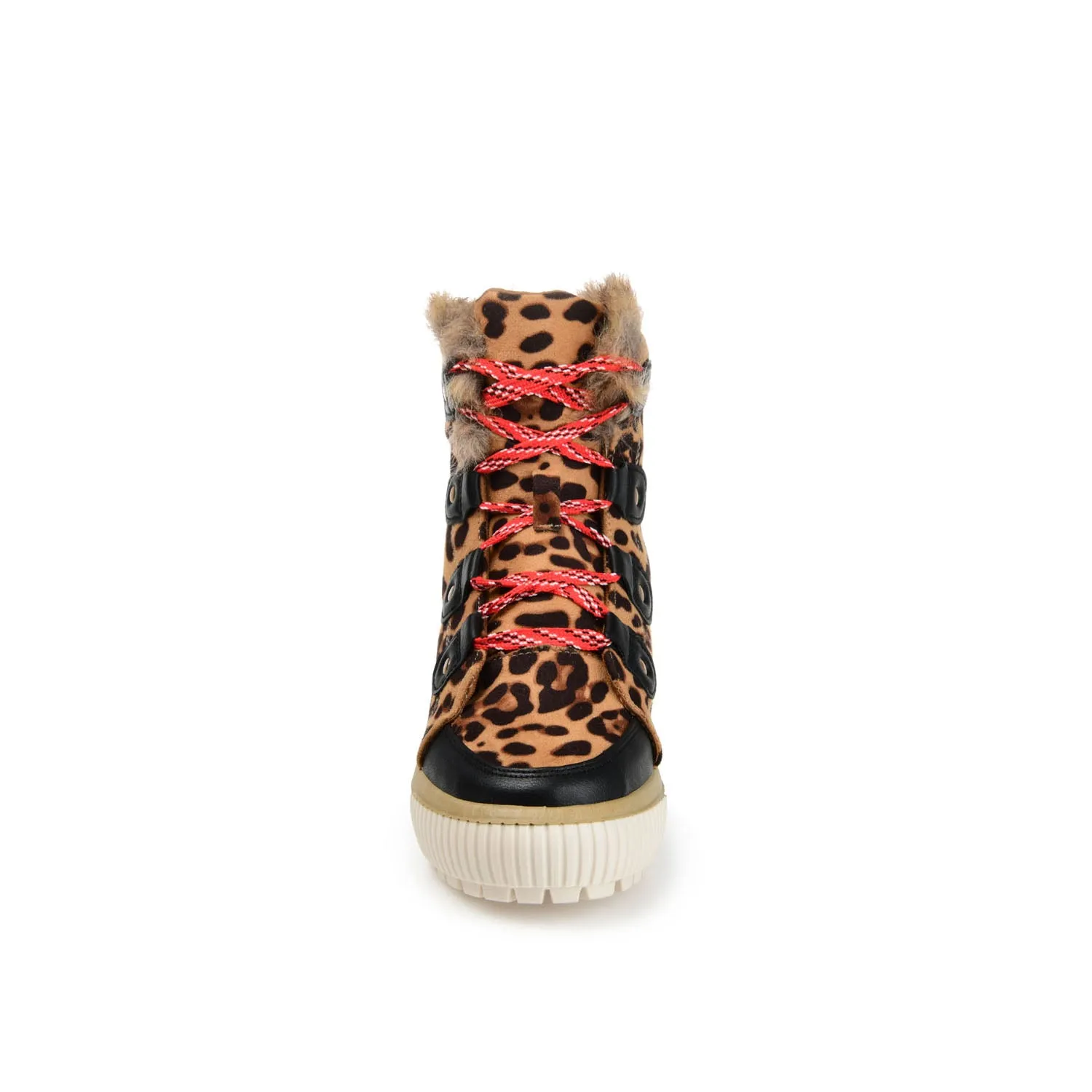 GLACIER LACE-UP SNOW BOOTIES IN FAUX SUEDE