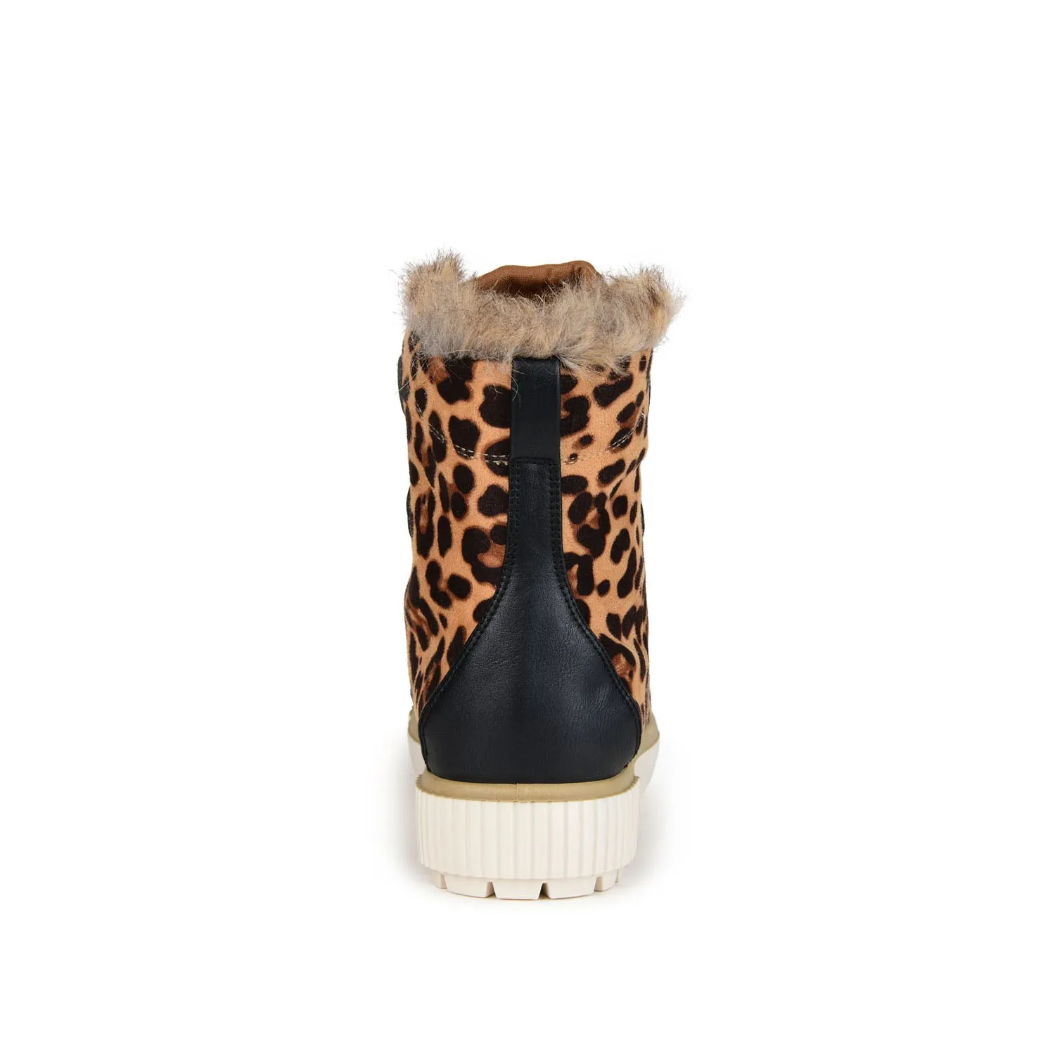 GLACIER LACE-UP SNOW BOOTIES IN FAUX SUEDE