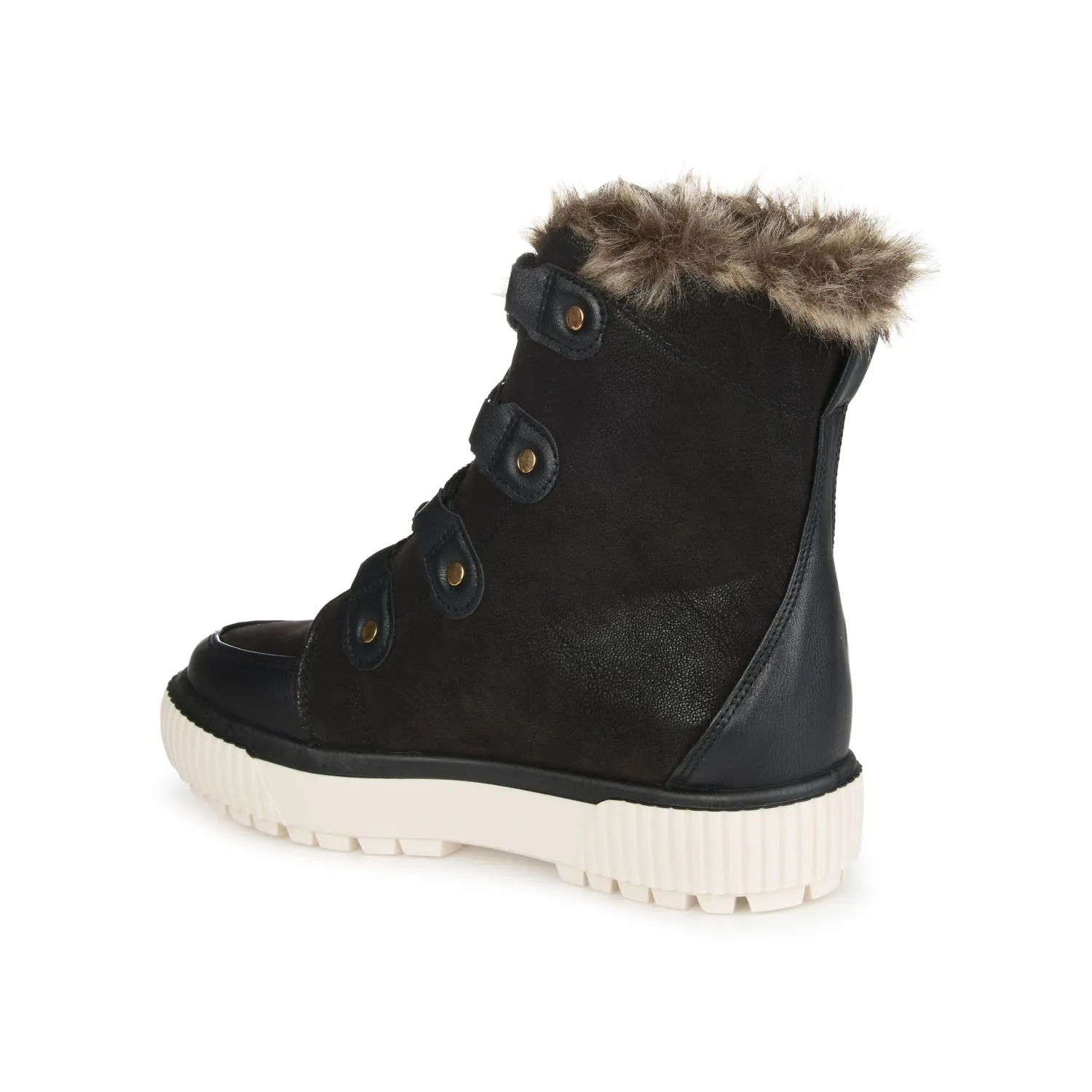 GLACIER LACE-UP SNOW BOOTIES IN FAUX SUEDE