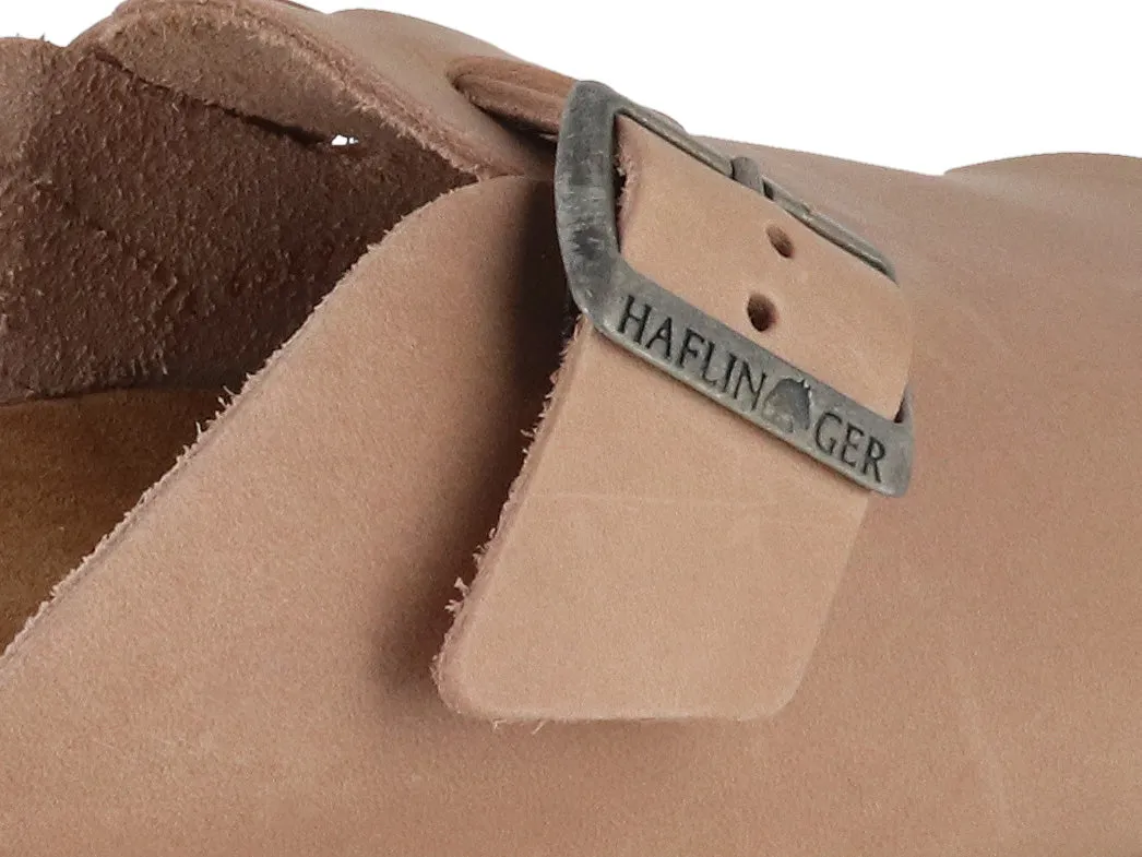 HAFLINGER Men Women leather Clogs 'Porto', taupe
