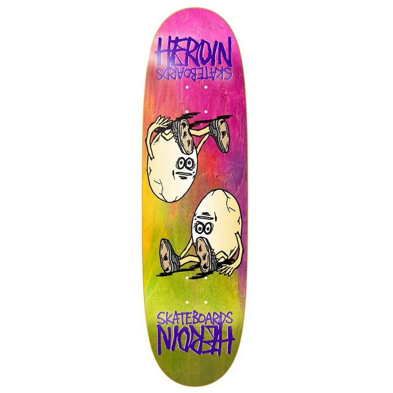 Heroin 8.75" SYMMETRICAL RAINBOW EGG Shaped Skateboard Deck