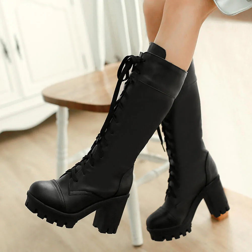 high heels woman knee-high Boots