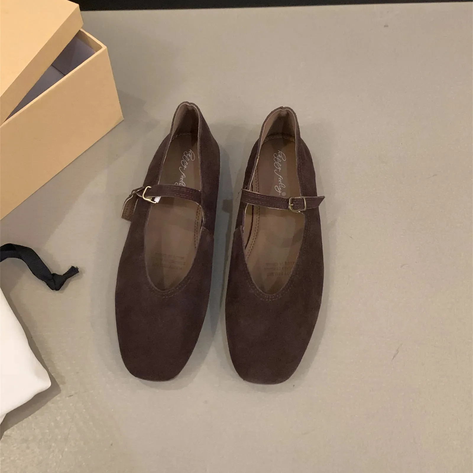 Hnzxzm 2024 Spring New Brand Women Flats Round Toe Shallow Slip On Ladies Casual Ballet Shoes Soft Leather Eelgant Dress Shoes