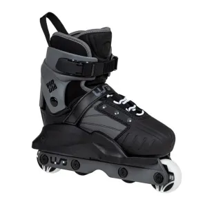 Kids Adjustable USD Transformer Black Grey Aggressive Inline Skates