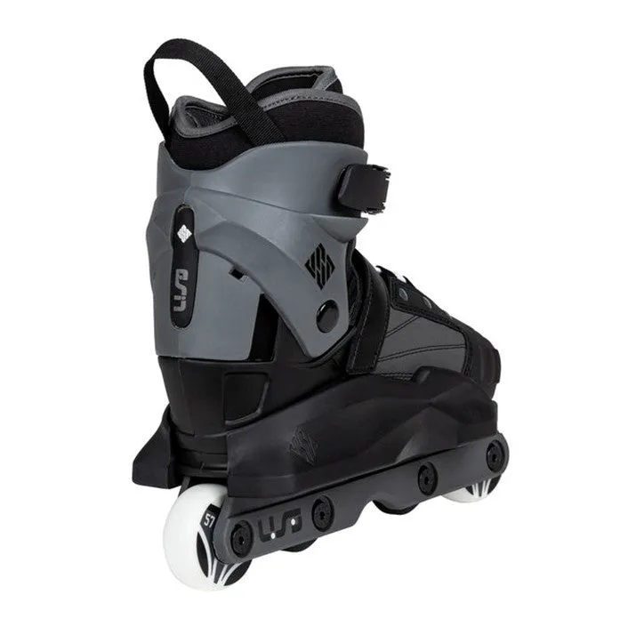 Kids Adjustable USD Transformer Black Grey Aggressive Inline Skates