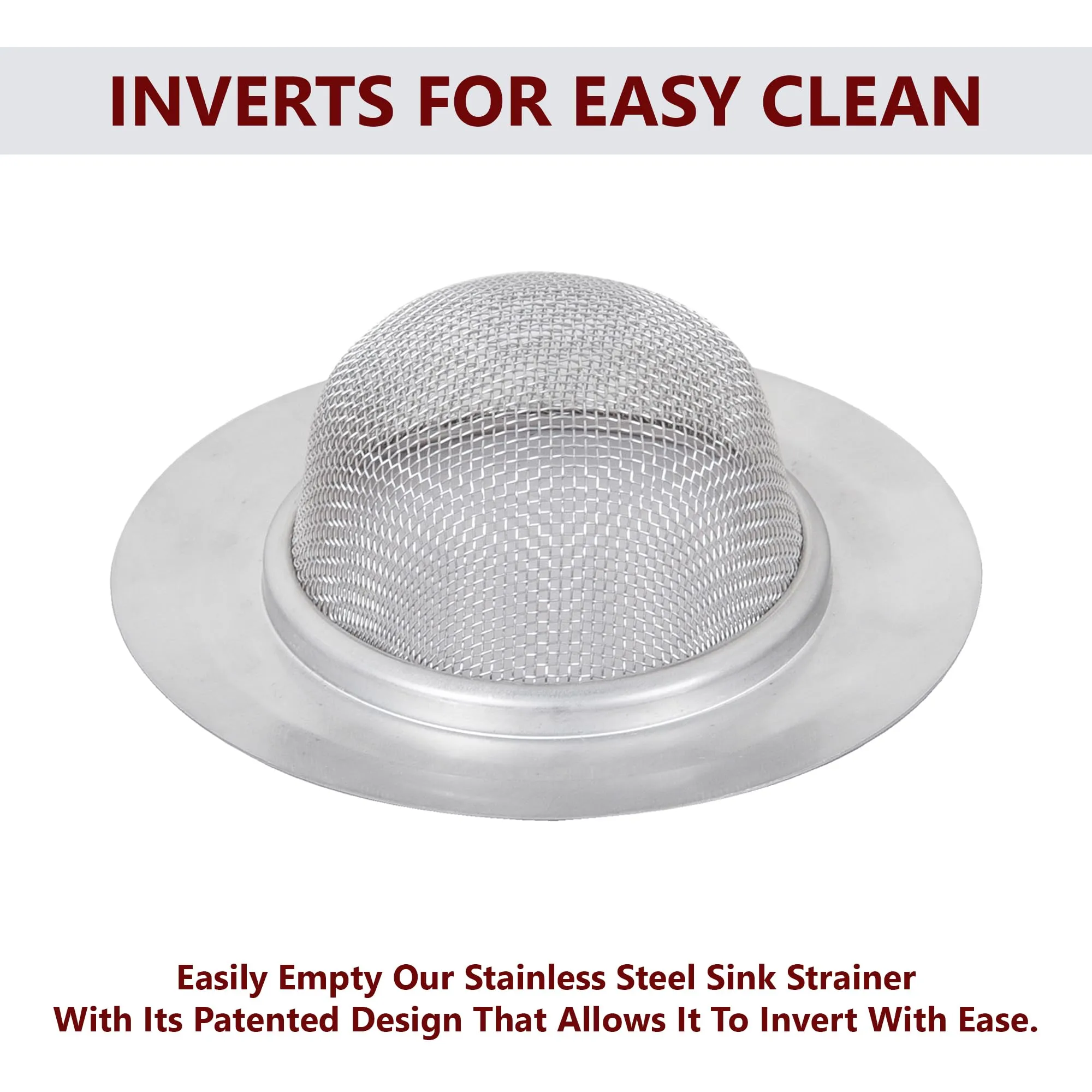 Kuber Industries Sink Strainer | Kitchen Sink Strainer | Sink Drain Strainer | Drain Catcher for Bathroom | Mesh Drain Deep Filter for Kitchen | Sink Round Patli Jali | 115 mm | Silver