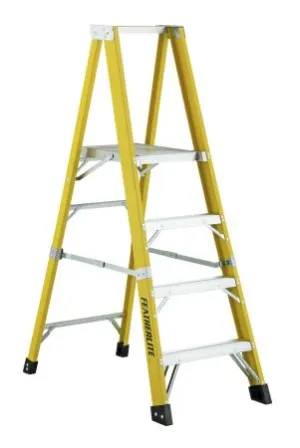 Ladder - Featherlite Series 6500 4′ Extra Heavy Duty Fiberglass Step Ladder, 6504