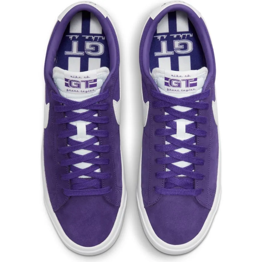 Nike SB Blazer Low Pro GT Skateboard Shoe - Court Purple/White-Court Purple-White