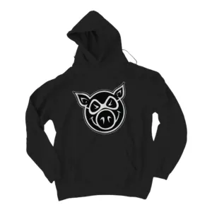 Pig Head Hoody Black