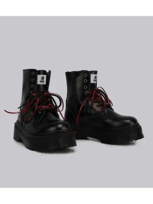 Platform black short boots【s0000004476】