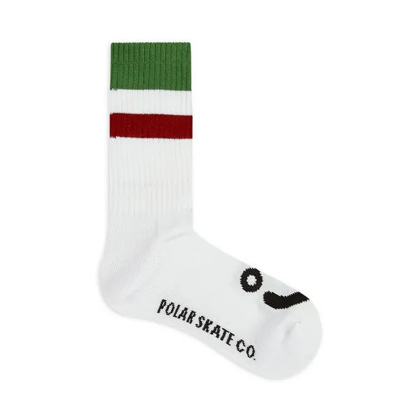 Polar Skate Co Happy / Sad Stripe Socks Green Stripe