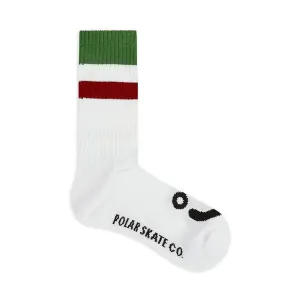 Polar Skate Co Happy / Sad Stripe Socks Green Stripe