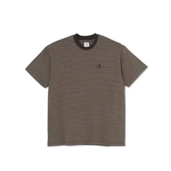 Polar Skate Dizzy Stripe T-Shirt - Chocolate