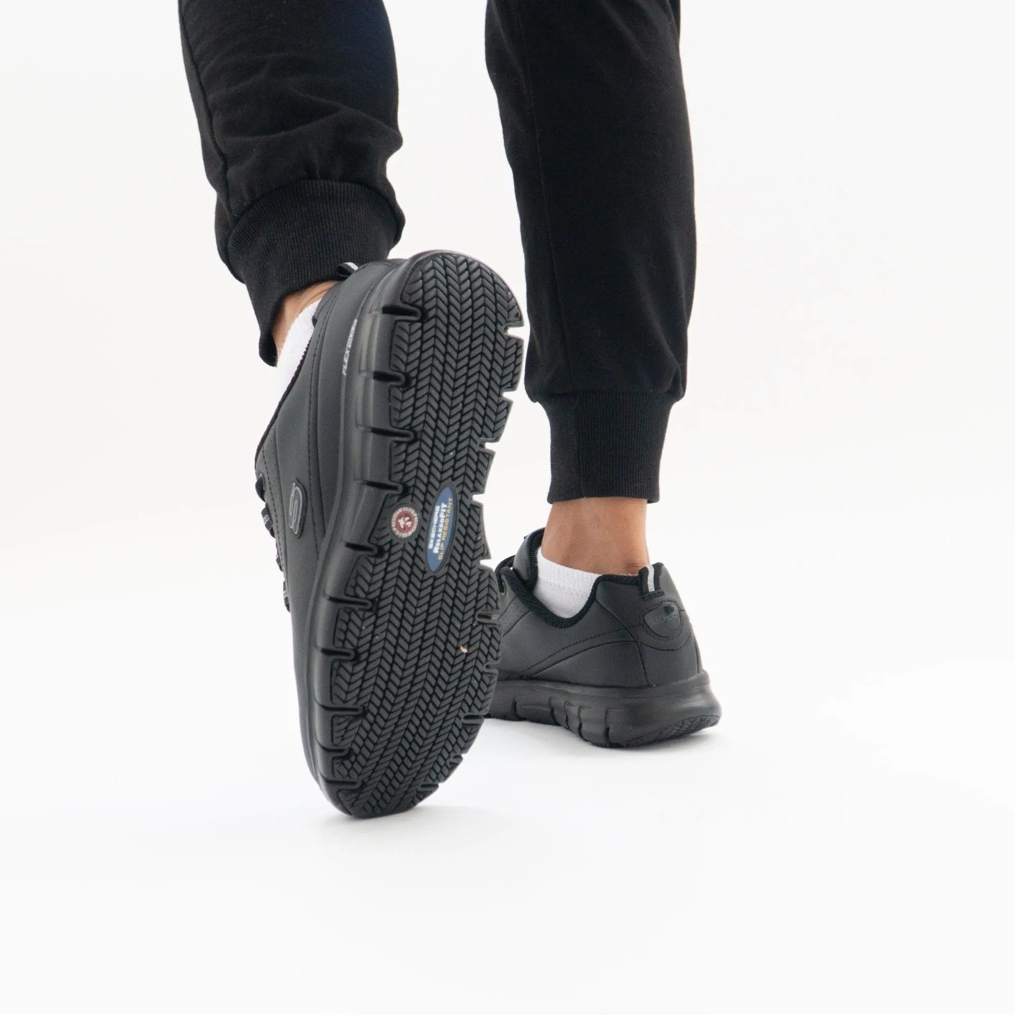 RELAXED FIT: SURE TRACK - TRICKEL EC Ladies Leather Work Shoes Black