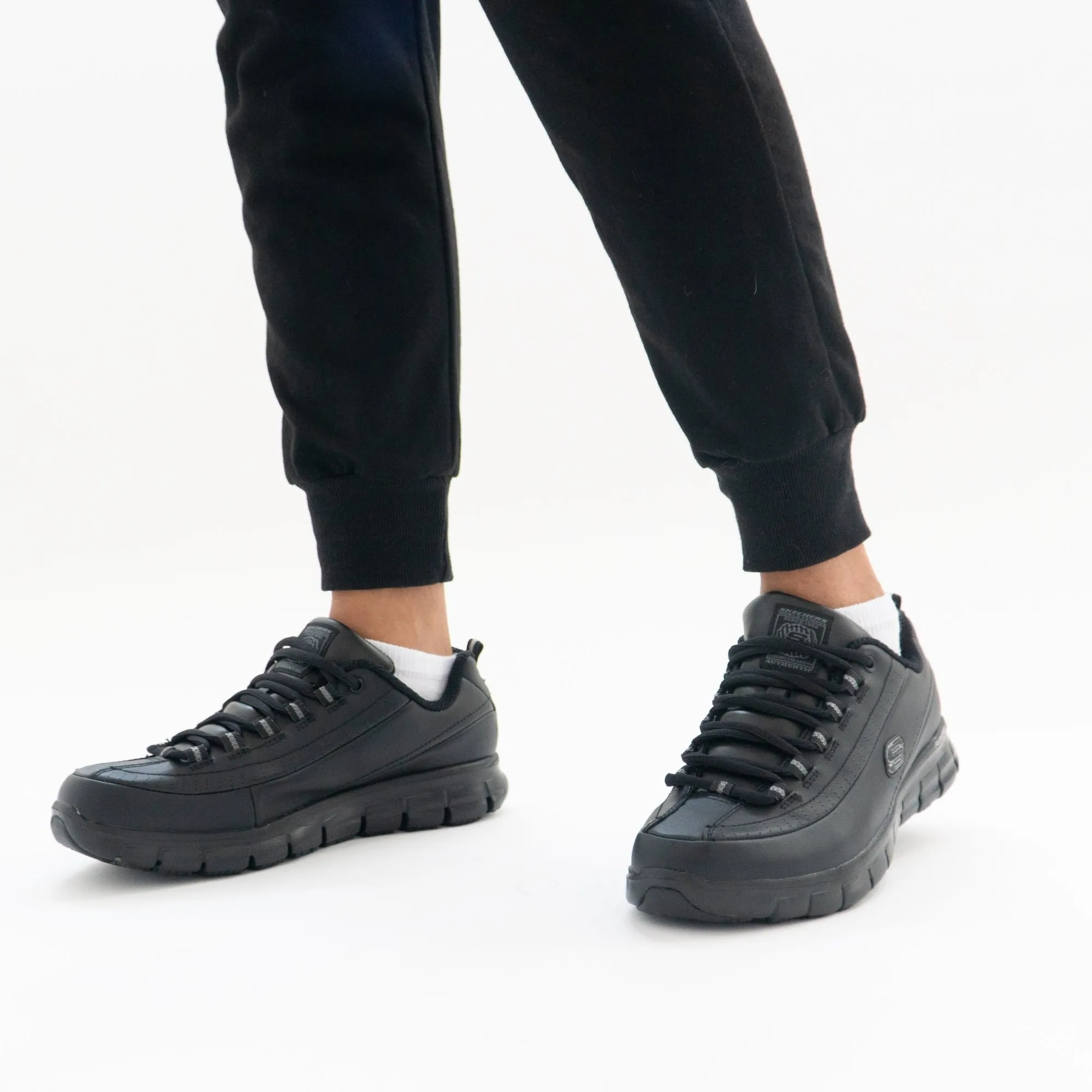 RELAXED FIT: SURE TRACK - TRICKEL EC Ladies Leather Work Shoes Black