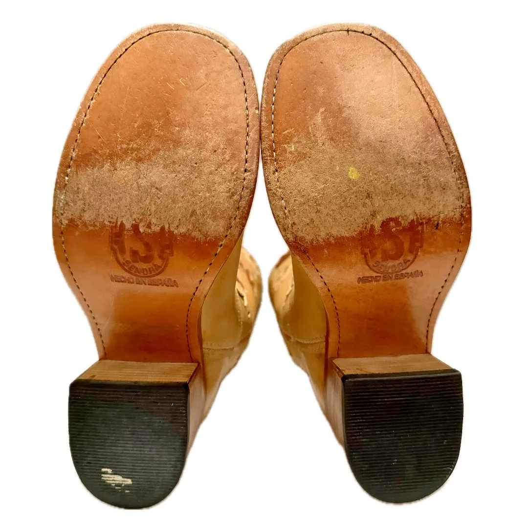 SENDRA Toledo Flower Banana Chunky Campus Western Boots