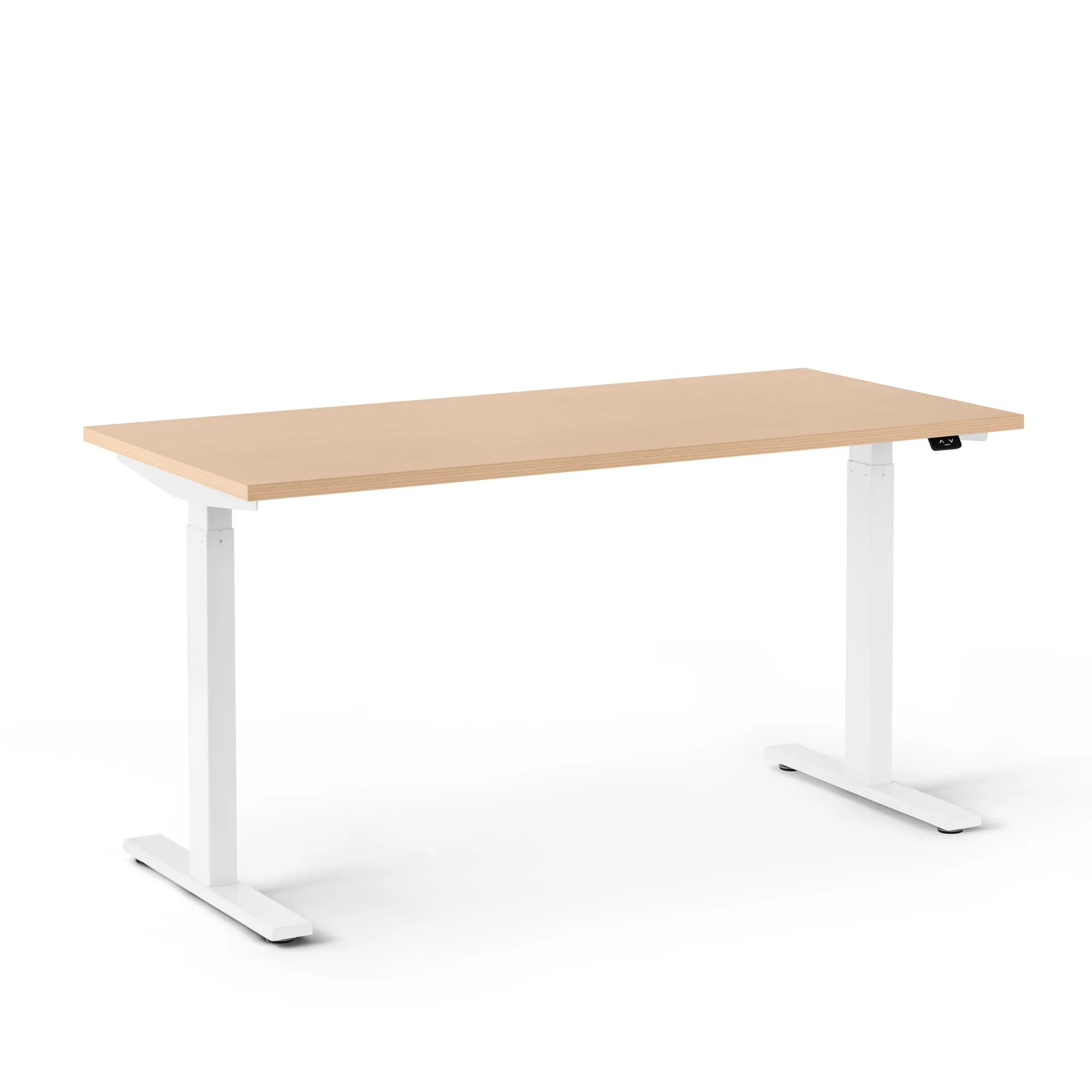 Series L 2S Adjustable Height Single Desk, White Legs