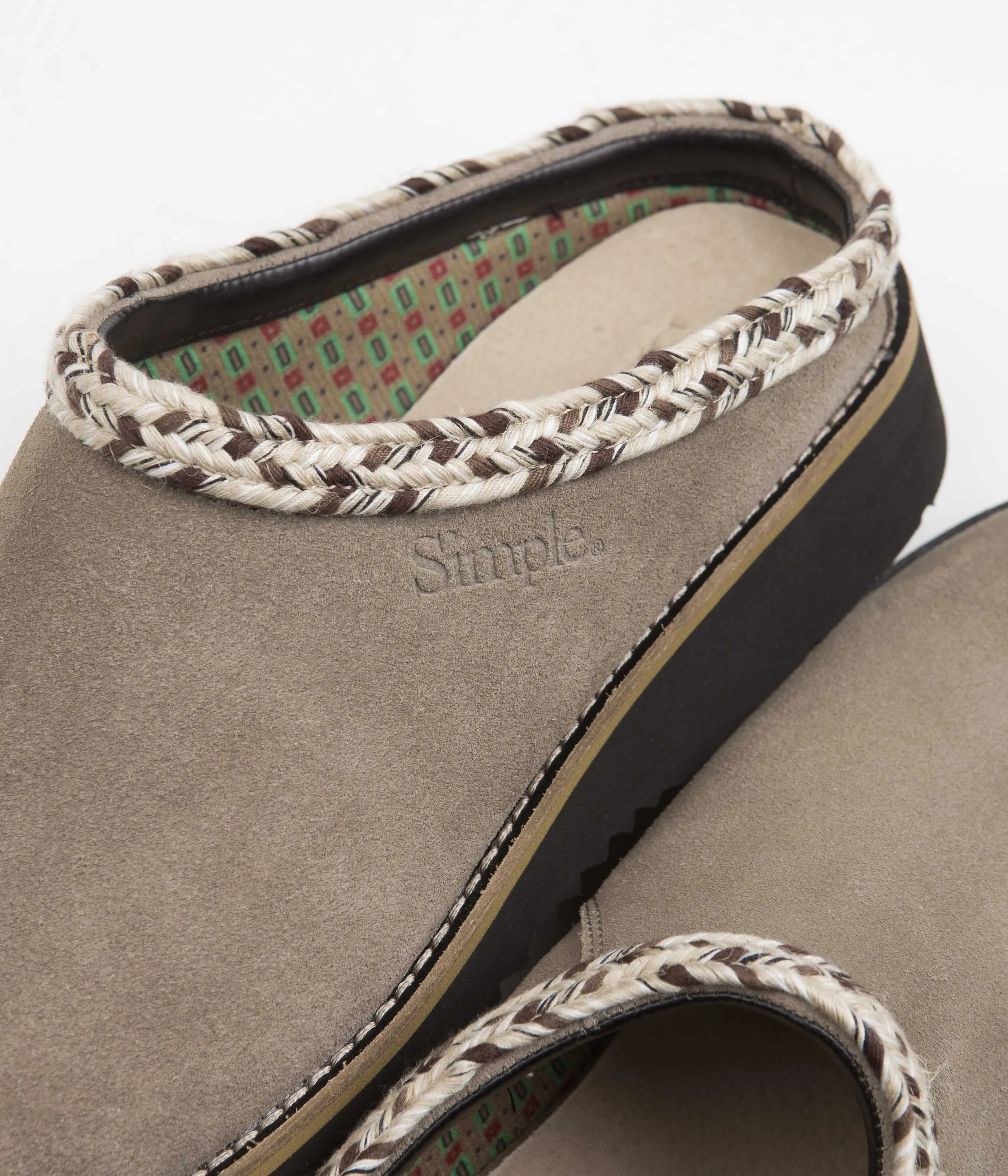Simple Original Suede Clogs - Taupe
