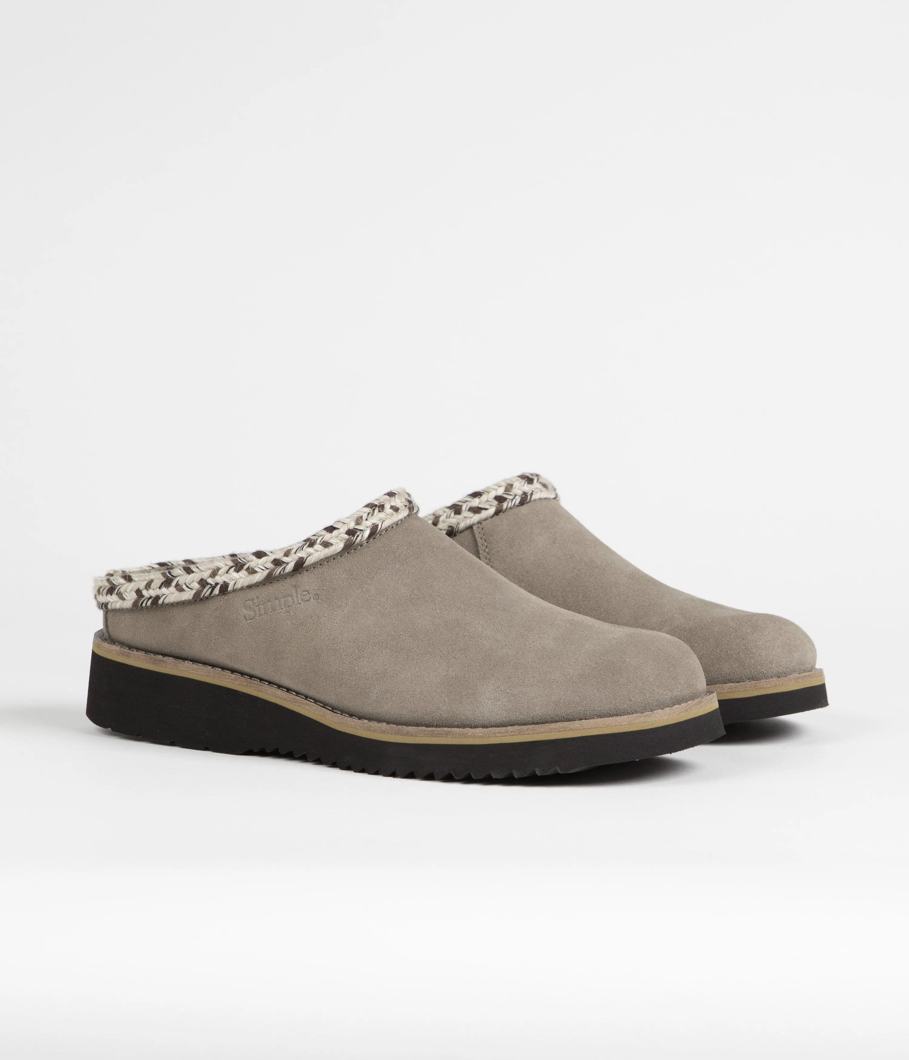 Simple Original Suede Clogs - Taupe
