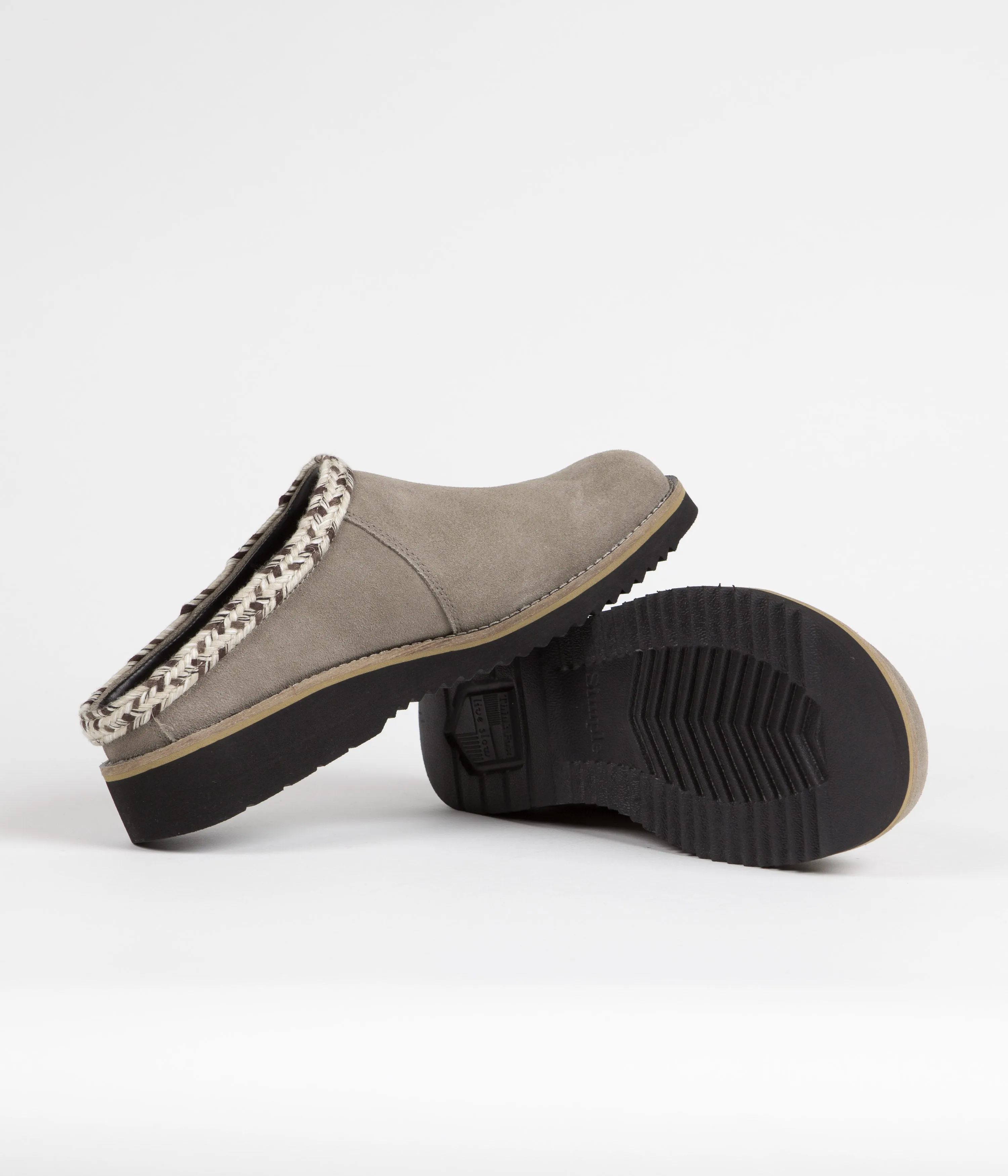 Simple Original Suede Clogs - Taupe