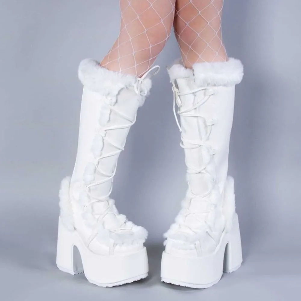 Snowbunny Fur Platform Boots