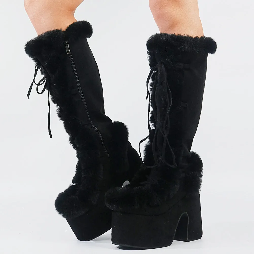 Snowbunny Fur Platform Boots