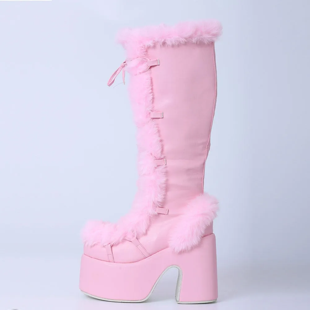 Snowbunny Fur Platform Boots