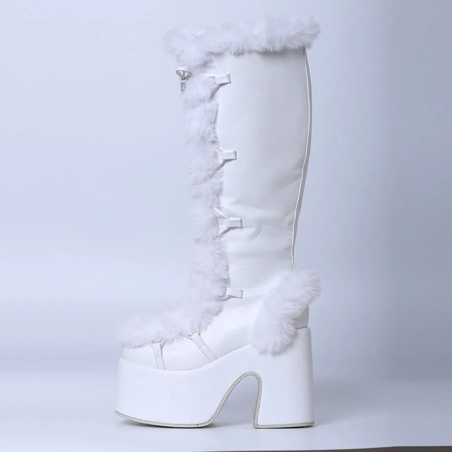 Snowbunny Fur Platform Boots