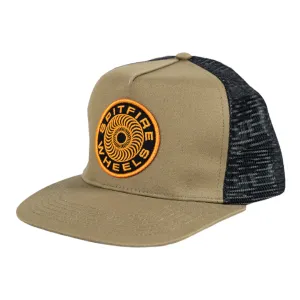 Spitfire Wheels Classic 87' Swirl Patch Mesh Trucker Hat - Tan/Black/Orange