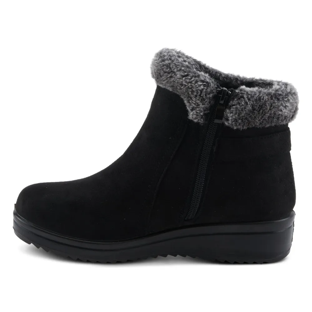 Spring Step Santuzza Black Waterproof Microsuede Bootie (Women's)