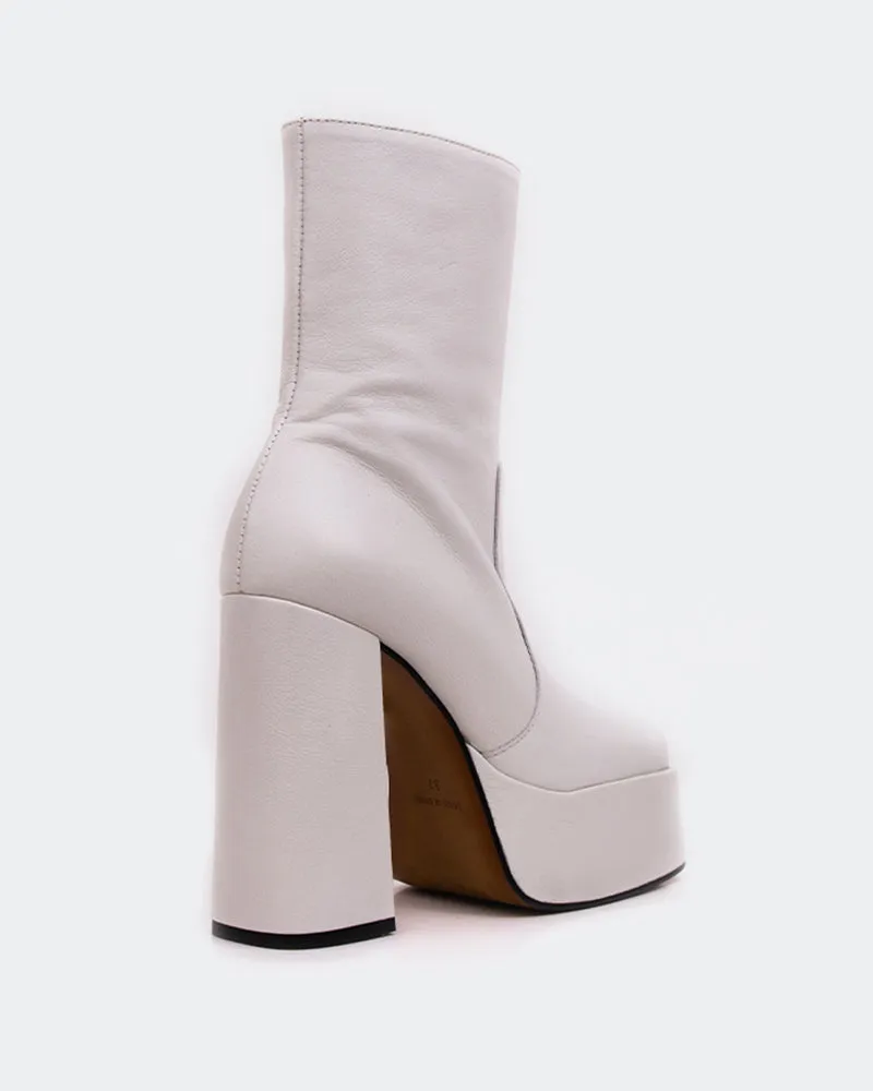 Tate White Leather