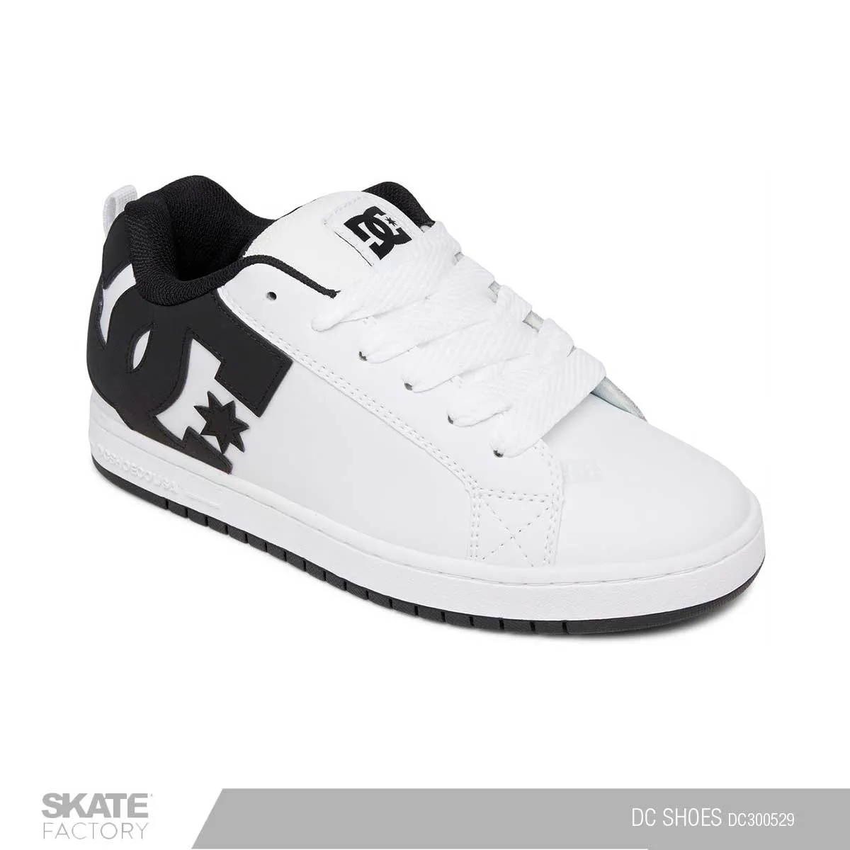 TENIS DC SHOES COURT GRAFFIK BLANCO NEGRO