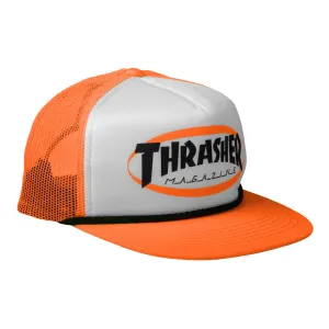 Thrasher Ellipse Mag Logo Trucker Rope Hat (Orange)