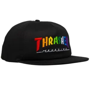 Thrasher Rainbow Mag Snapback Black