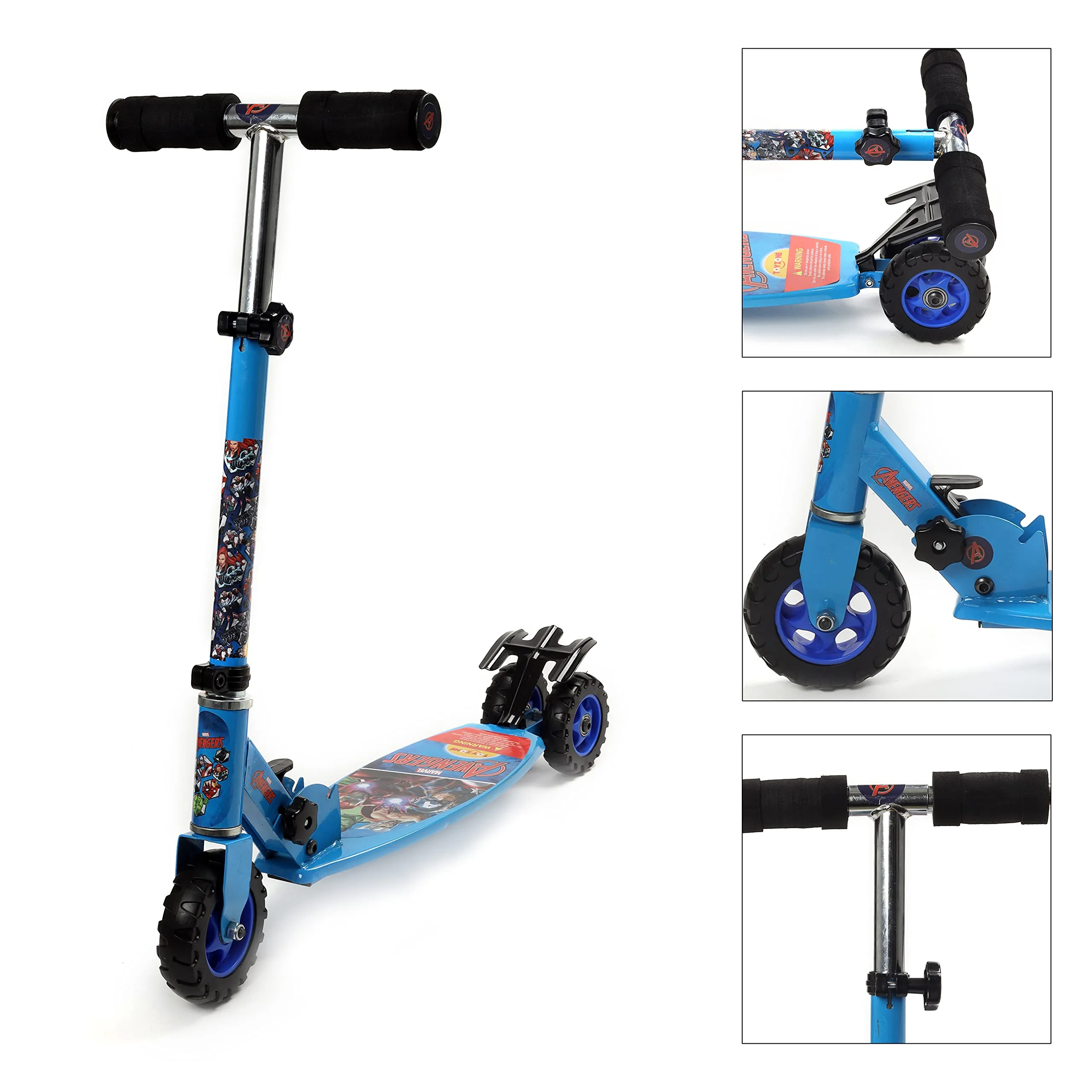 Toyzone Scooter Oval-66606 | Kids Scooter | Kids Skate | Skating Ride on| Smart Kick Scooter | Adjustable Height and Rear Brake | Foldable Scooter | for Kids Age 6  Years
