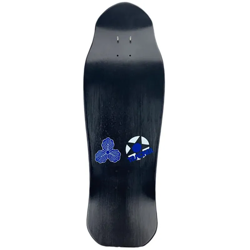 Tracker 10 3/8" x 30.5" Black Dip Lester Kasai Oak Leaf Modern Concave Skateboard Deck