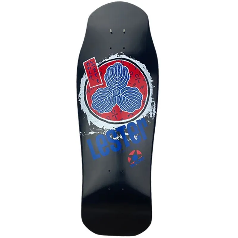 Tracker 10 3/8" x 30.5" Black Dip Lester Kasai Oak Leaf Modern Concave Skateboard Deck