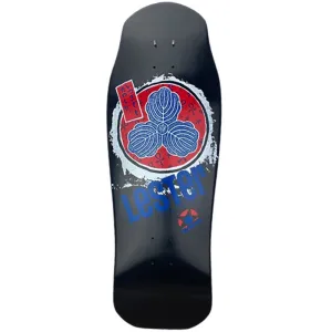 Tracker 10 3/8" x 30.5" Black Dip Lester Kasai Oak Leaf Modern Concave Skateboard Deck