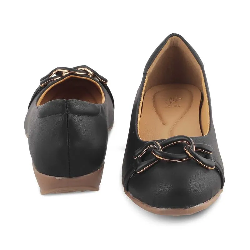 tresmode 239-VERONA Black Women Flat Ballerina EU/36 UK/3