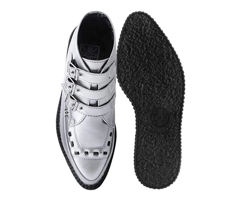 T.U.K Silver 3-Buckle Point Boot