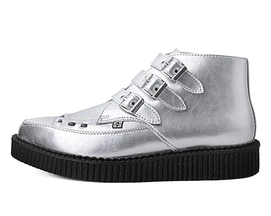 T.U.K Silver 3-Buckle Point Boot